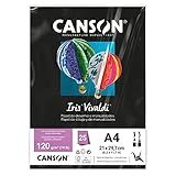 CANSON Iris Vivaldi Papel Colorido A4 Em Pacote De 25 Folhas Soltas Gramatura 120 G M Cor Preto 38