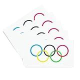 CANTENDO Adesivo Decalque De Bandeira Dos Jogos Olímpicos De 5 Peças Anéis Olímpicos Bandeira Reflexiva Vinil Adesivos De Carro Adesivo Impermeável Para Para Choques De Janela De Carro 6 X 11 Cm