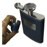 Cantil De Bolso Com Funil Copos Porta Bebidas Whisky Vodka