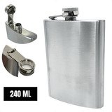 Cantil De Bolso Inox 240ml Garrafa