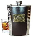 Cantil De Bolso Inox Águia Porta Bebida Whisky Vodca 9Oz 266Ml