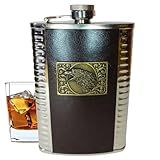 Cantil De Bolso Inox Porta Bebida Whisky Vodca 9Oz 266Ml -Águia-