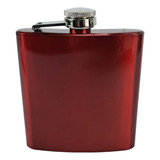 Cantil De Inox Para Camping Na Cor Vermelho 180ml 6 Oz