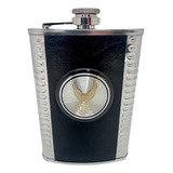Cantil Inox Frasco Garrafa Whisky Bolso Bar Portátil Couro