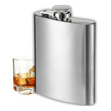 Cantil Porta Bebida Kit Inox Whisky Uisque Cor Prata Liso