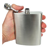 Cantil Porta Whiskey Bebidas De Bolso Inox 230 Ml