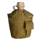 Cantil Tatico Militar Com Caneca De Aluminio E Capa Multicor