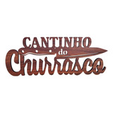 Cantinho Do Churrasco Placa Decorativa Churrasqueira 45x20cm