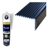 Cantoneira Aluminio Acabamento Escada 5pç De 1mt cola Pu40