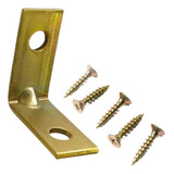 Cantoneira Para Móveis 25x25 Mm Com Parafusos 24 Peças