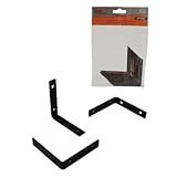 Cantoneiras De Metal Kit Com 10 Peças 4 Furos 6 Cm X 6 Cm Bestfer BFH2427 Preta