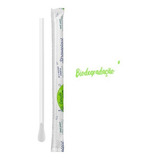 Canudo Colher Ecológico Mexedor Drink Biodegradável C 100 Cor Cristal transparente