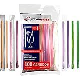 Canudo Colher Mexedor Colorido Strawplast 100