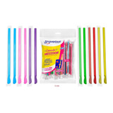 Canudo Colher Mexedor Drink Neon 17 5cm C 100 Unidades