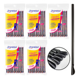 Canudo Colher Mexedor Strawplast Drinks 500 Unidades Preto