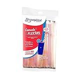 Canudo Colorido Flexivel Strawplast Para Drinks 100 Unidades