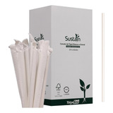 Canudo De Papel Biodegradável Descartável Talge 195x6mm 200u