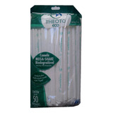 Canudo Mega Milk Shake Biodegradável Theoto Eco 10mm 50 Unid
