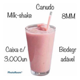 Canudo Milk shake Biodegradável 8 Mm