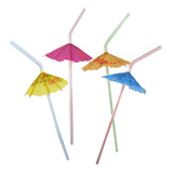 Canudos Decorados Guarda chuvas Drink 30 Unid Cor Branco