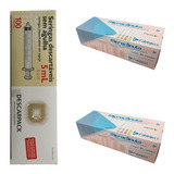 Cânula Facial 22g X 50mm E 25g X 50mm E 100 Ser 5ml Lock