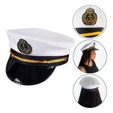 Cap Chapéu Capitão Quepe Ancora Marinha Marinheiro Adulto
