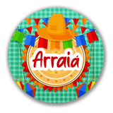 Capa 50cm Para Painel Redondo Tema Festa Junina Araia