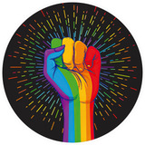 Capa 50cm Para Painel Redondo Tema Lgbt Orgulho Power