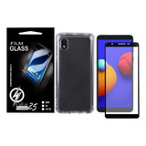 Capa Anti Impacto 2 Película Vidro 3d Para Galaxy A01 Core