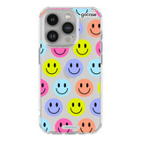 Capa Anti Impacto Gocase Cool Smiles Para iPhone 15 Pro Max Cor Transparente