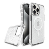 Capa Anti-impacto Para O iPhone 15 Pro Max Glitter Magsafe