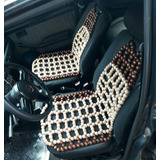 Capa Assento Encosto Massageadora Automovel Bolinhas Madeira