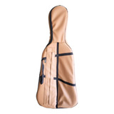 Capa Bag Couro Com Espuma Para Violoncelo Cello Bege