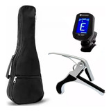 Capa Bag Luxo Almofadada Para Ukulele Afinador Capotraste