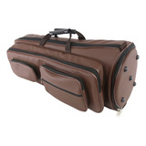 Capa Bag Trombone De Vara Couro Sintético Pelúcia Marrom