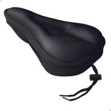 Capa Banco Bike Gel Bicicleta Anatômica Spinning Bmx Selim Cor Preta