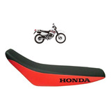 Capa Banco Honda Xr 200 Trilha Antiderrapante Preto E Verme
