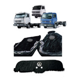 Capa Banco Painel Pelucia Caminhão Vw 8120 2000 Emblema