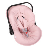 Capa Bebê Conforto Basic Com Protetor Cinto Rosê Batistela