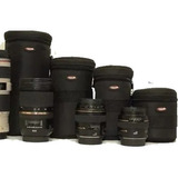 Capa Bolsa P Lentes Objetivas Kit C 4 Canon Nikon Sigma E
