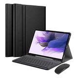 Capa Book Teclado Mouse Para Samsung Galaxy Tab S7 Fe