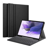 Capa Book Teclado Para Samsung Galaxy Tab S7 Fe T730 T733