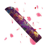 Capa Bordada Para Leque 21cm Oriental Flores Violeta Roxo Nf