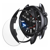 Capa Bumper Case   Película Vidro Para Galaxy Watch 3 45mm