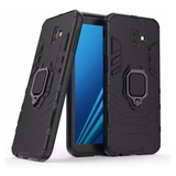 Capa Capinha Anti Impacto Prova Shock Suporte Anel 360 4 Em 1 Samsung Galaxy J6 J6 Plus Sm j610g 6 0 Pelicula De Vidro