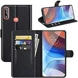 Capa Capinha Carteira 360 Para Motorola Moto E7 Power Com Tela De 6 5 Polegadas Case Couro Flip Wallet Preta 