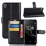 Capa Capinha Carteira Case 360 Para Sony Xperia Xa1 Plus Tela 5 5 Couro Sintético Flip Wallet Para Cartão Danet Preta 
