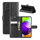 Capa Capinha Carteira P Galaxy A52s Case Couro Flip Cartões