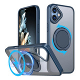 Capa Capinha Case Com Anel Magsafe Anti Impacto Para iPhone 16 Cor Azul