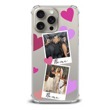 Capa Capinha Case Com Duas Fotos Coração Pers Para Motorola